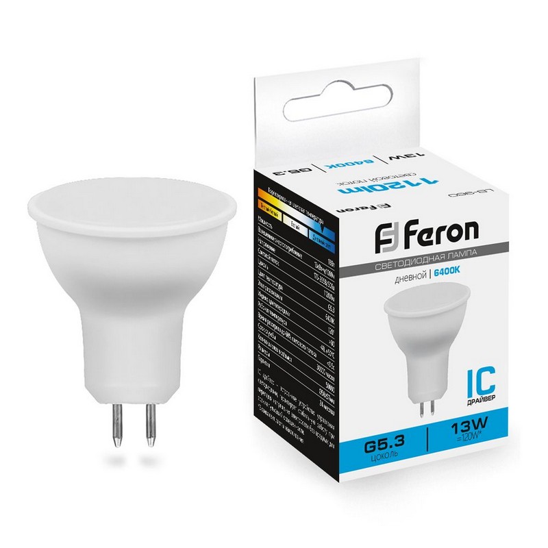 Лампа светодиодная Feron LB-960 MR16 G5.3 13W 6000K 38190