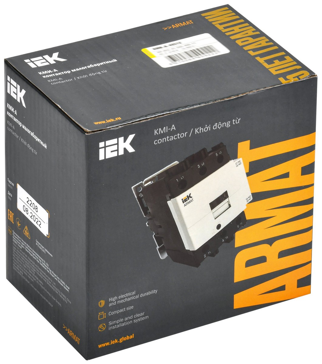 Контакторы Контактор IEK ARMAT КМИ-А-49512 LC1D 95А 110В/АС3 1НО/1НЗ AR-ACC-41-095-110-11 