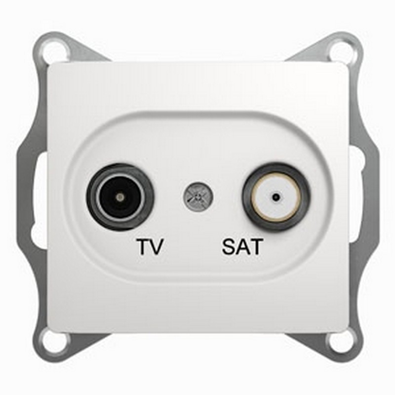 Розетка Systeme Electric Glossa Белый TV-SAT одиночная 1DB GSL000197