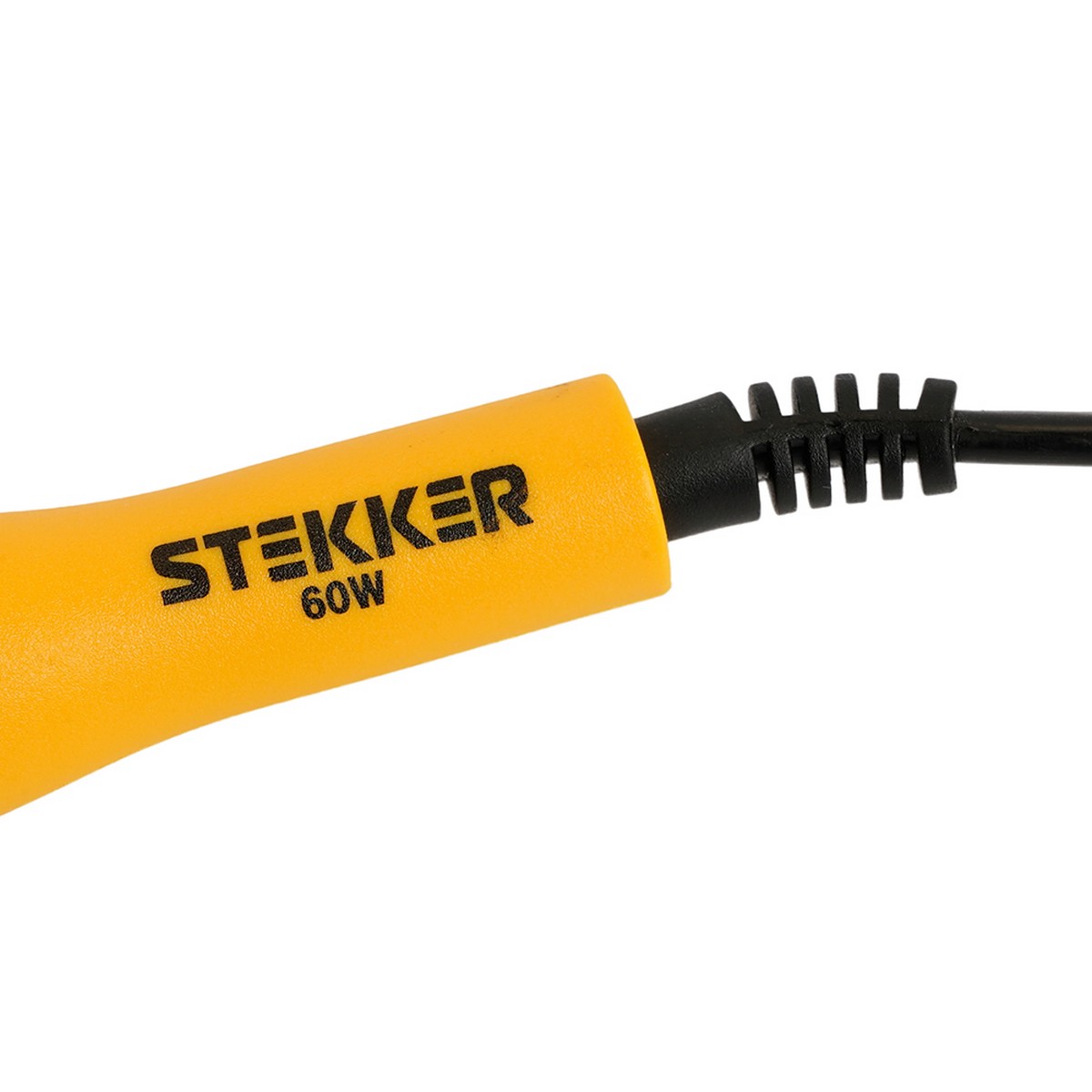 Паяльник STEKKER PLE201- 60 60W с кнопкой вкл., нихромовый нагреватель, долговечное жало, 230В 49801