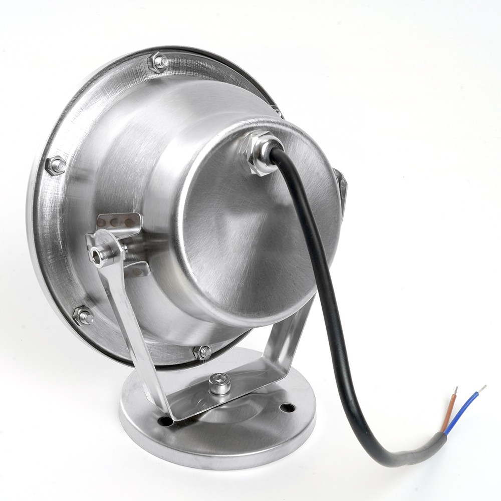 Светодиодные ландшафтные светильники Светодиодный прожектор подводный Feron LL-824 9W AC24V 2700K металлик IP68 48457 