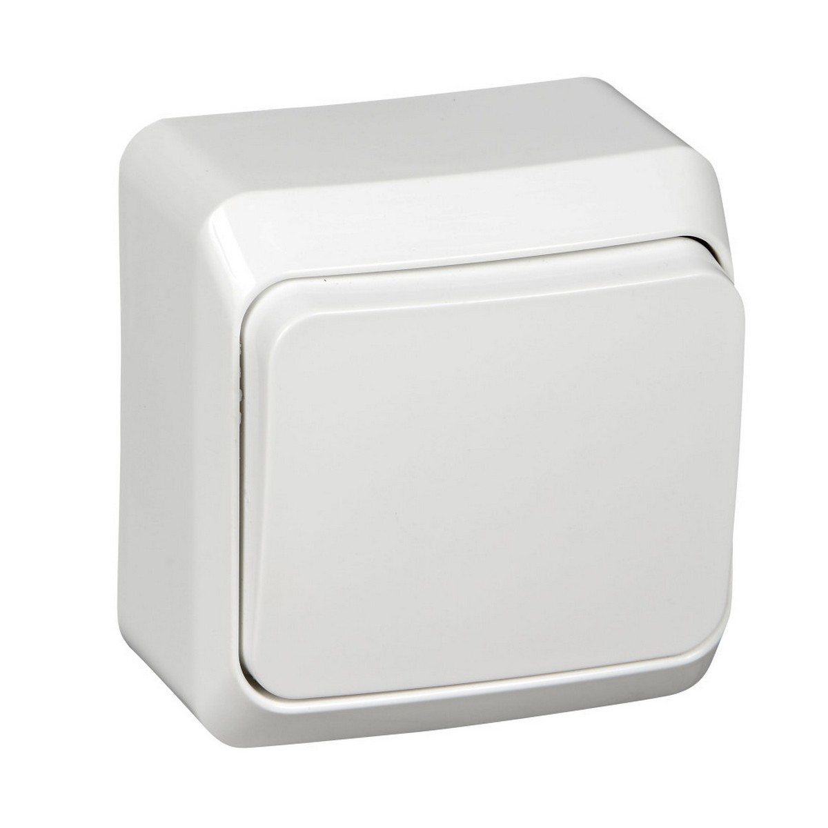 Этюд Белый Выключатель 1-клавишный Systeme Electric Этюд наружный Белый BA10-001B