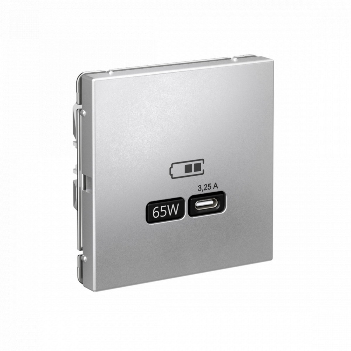 USB Розетка Systeme Electric ArtGallery Алюминий тип-С 65Вт высокоскор.заряд. QC PD GAL000327