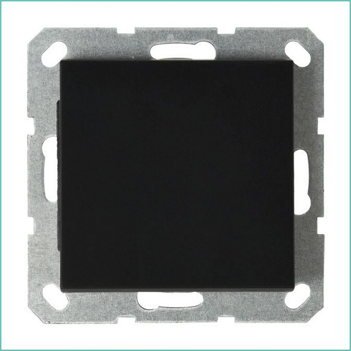 JASMART G - розетки и выключатели Выключатель одноклавишный JASMART проходной Черный матовый (soft touch) G3012PB