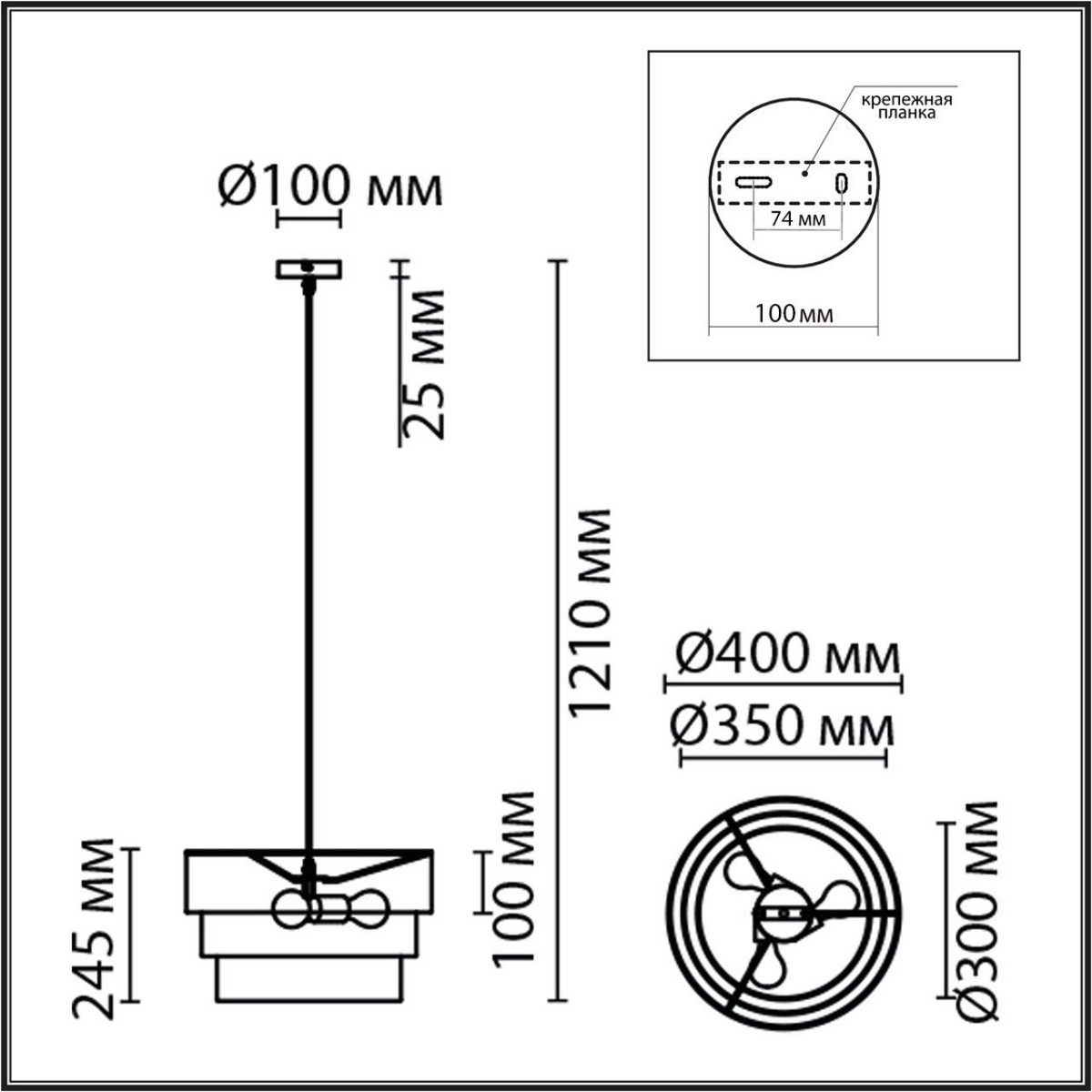 Люстры Светильник подвесной LUMION 8038/3 ILAIDA 