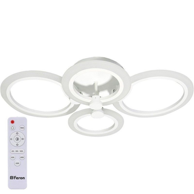 Управляемые светодиодные светильники и люстры Светодиодный управляемый светильник накладной Feron AL5900 72W 3000К-6500K 41669 