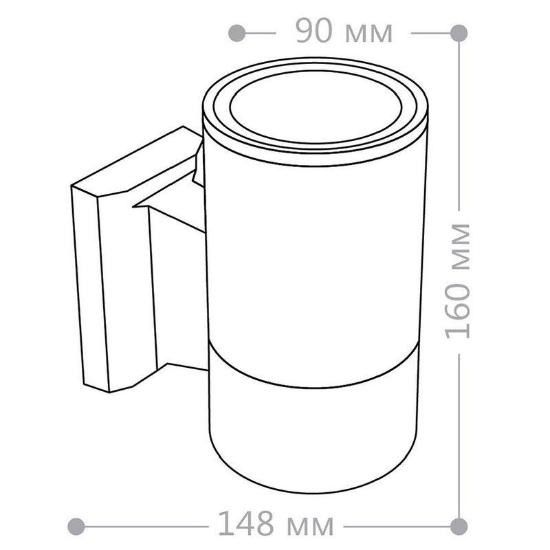 Уличные настенные светильники Светильник садово-парковый Feron DH0701  на стену вверх  E27 230V серый 06297 