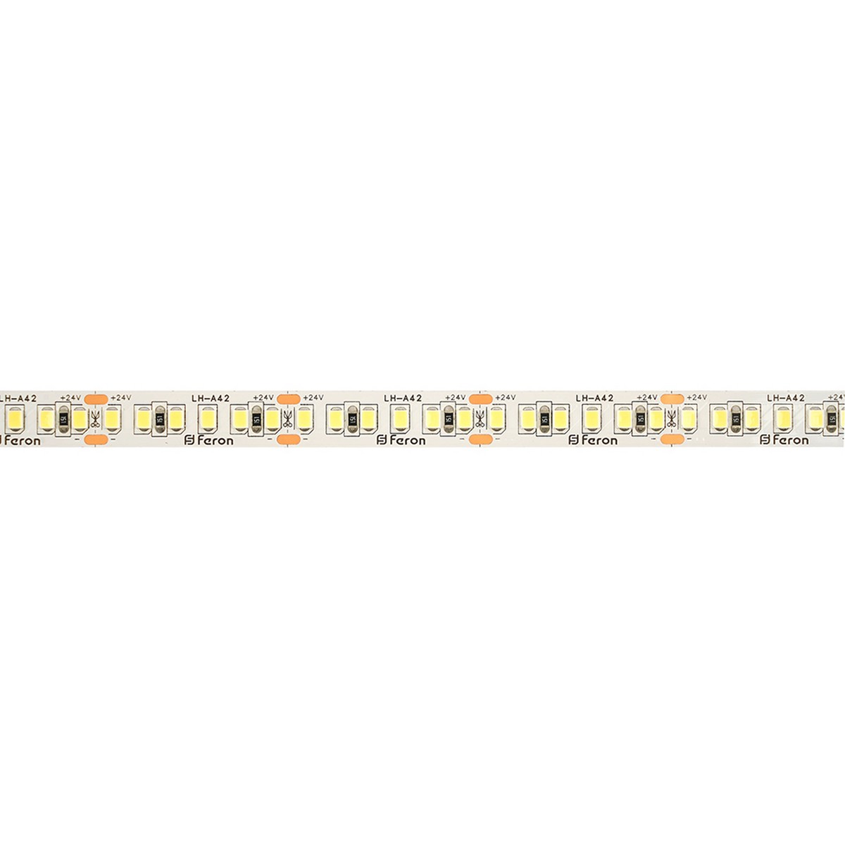 Лента светодиодная Feron LS502 180SMD(2835)/м 16Вт/м 24V 30000*10*1.22мм 3000К 30м IP20 53089