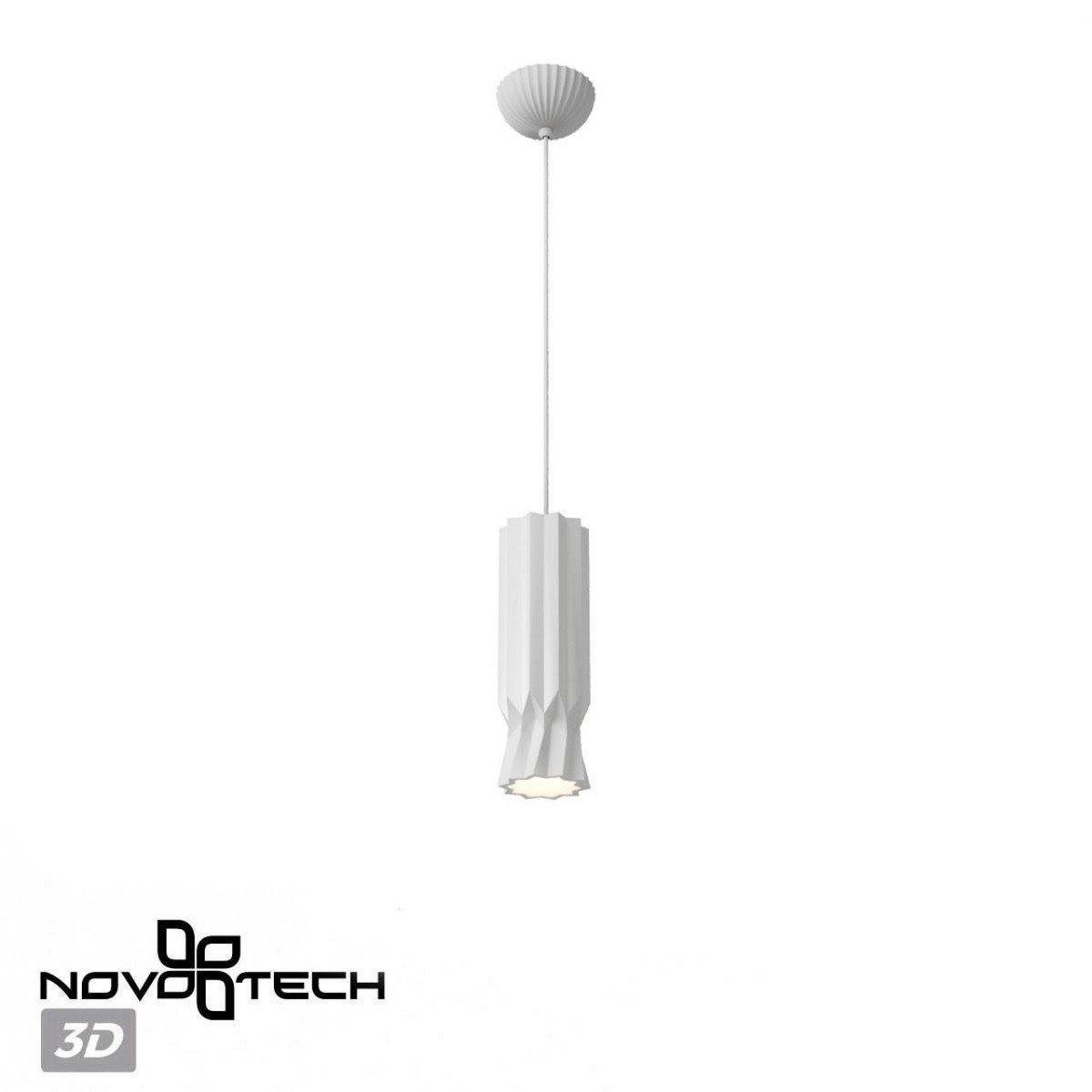 Светильник подвесной гипсовый длина провода 2м (есть возможность покраски) NOVOTECH YESO 370982