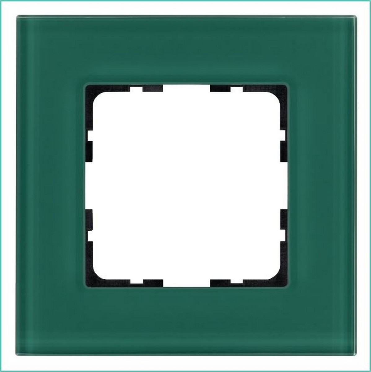 JASMART G - розетки и выключатели Рамка JASMART 1-постовая стекло Лазурный GLASS G1001GJ