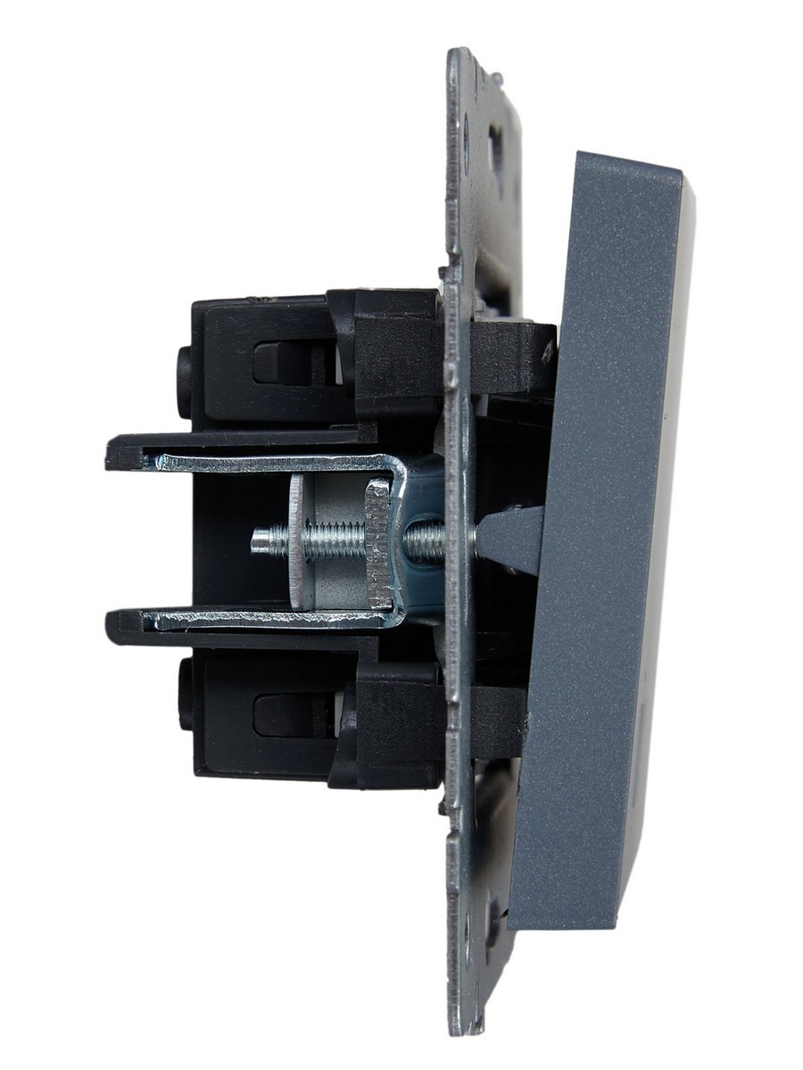 Выключатель IEK BRITE 2-клавишный с индикацией 10А ВС10-2-1-БрМ маренго BR-V20-1-10-K35