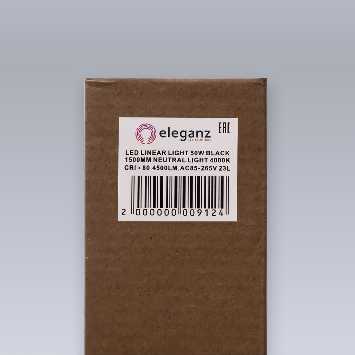 Линейные светодиодные светильники Светильник ELEGANZ линейный подвесной Черный 50W 4000К 1500*60*70мм IP40 9823 