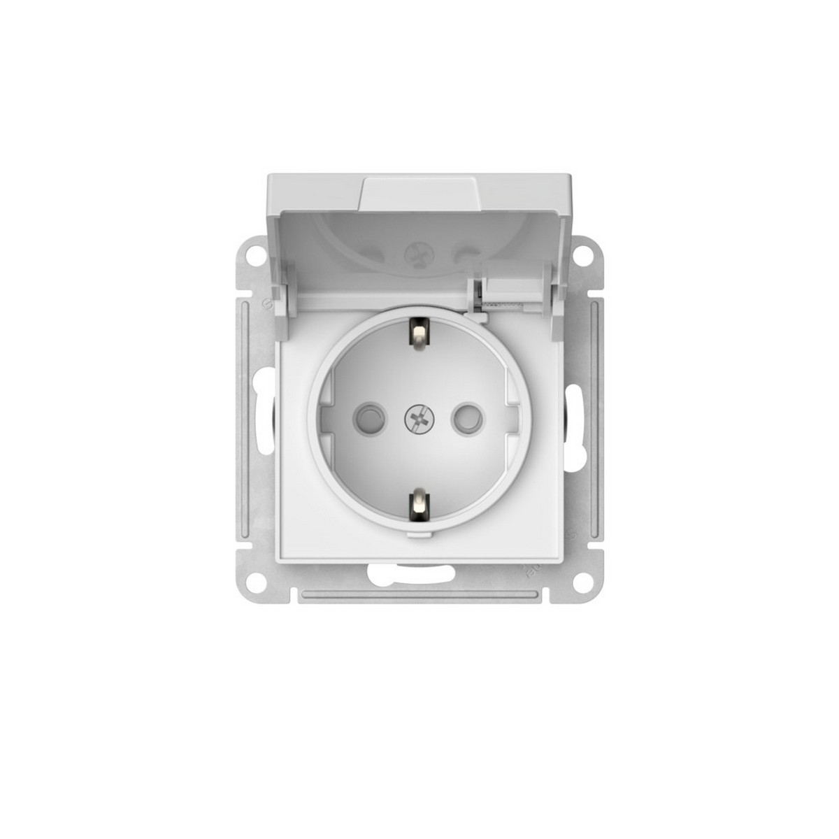 AtlasDesign Белый Розетка SE AtlasDesign Белый с заземл. со шторк. с крышкой IP20 быстрозажим. клем. ATN000146S