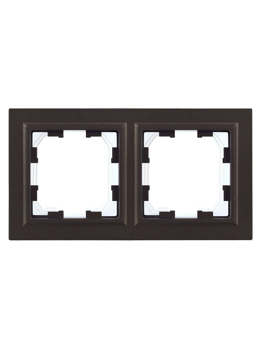 Рамка IEK BRITE 2-местная IP44 РУ-2-БрТБ-44 темная бронза BR-M22-44-K45