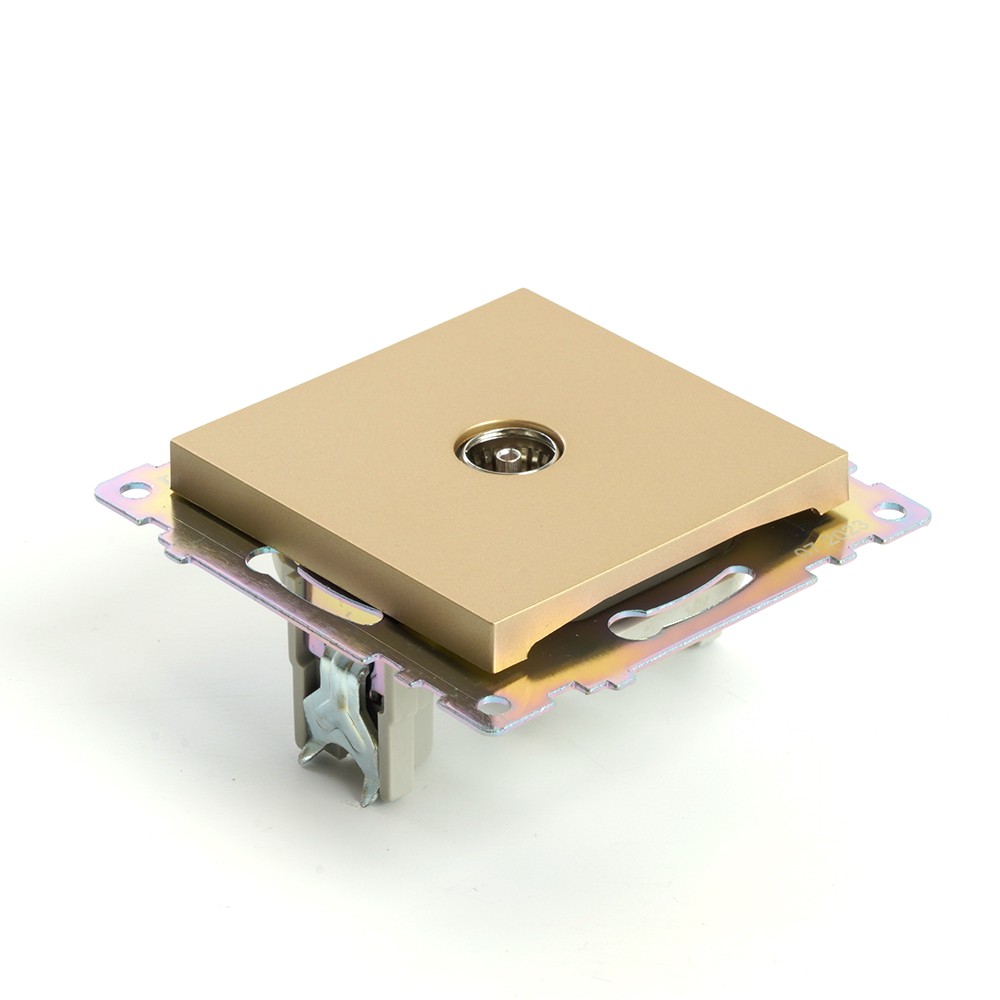 Катрин - Розетки и выключатели Stekker Розетка телевизионная 1-местная STEKKER GLS00-7108-08 75 Ом 5-862МГц Катрин золото 49228