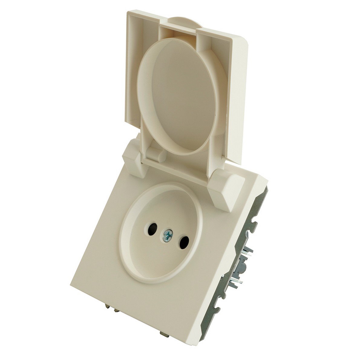 Эмили - Розетки и выключатели Stekker Розетка 1-ая с крышкой с защ. штор б/з STEKKER Эмили RST16-5113-01 белый фарфор soft touch 49878