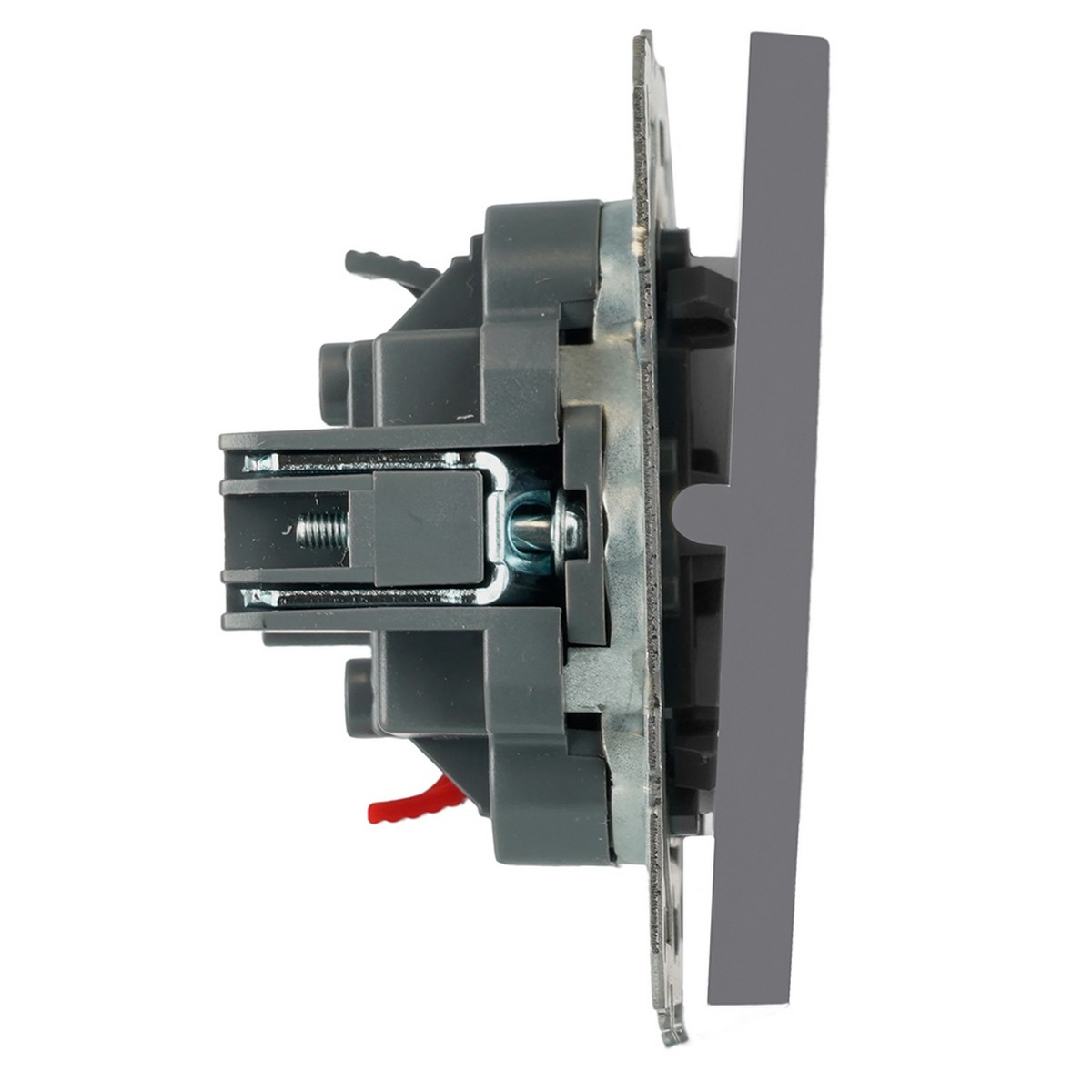 Эмили - Розетки и выключатели Stekker Выключатель 1-клавишный STEKKER Эмили RSW10-5103-10ZK платиново-серый soft touch 50238