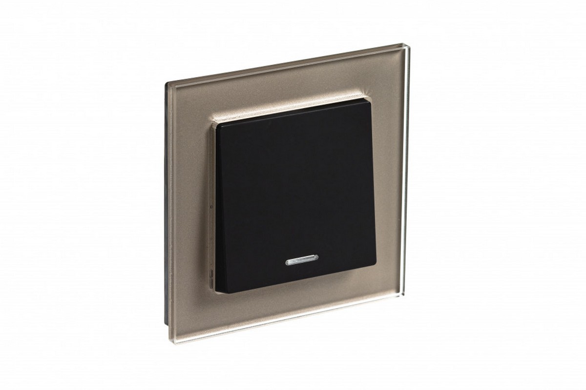 Рамка Systeme Electric AtlasDesign Nature Стекло шампань 1-ая ATN320501