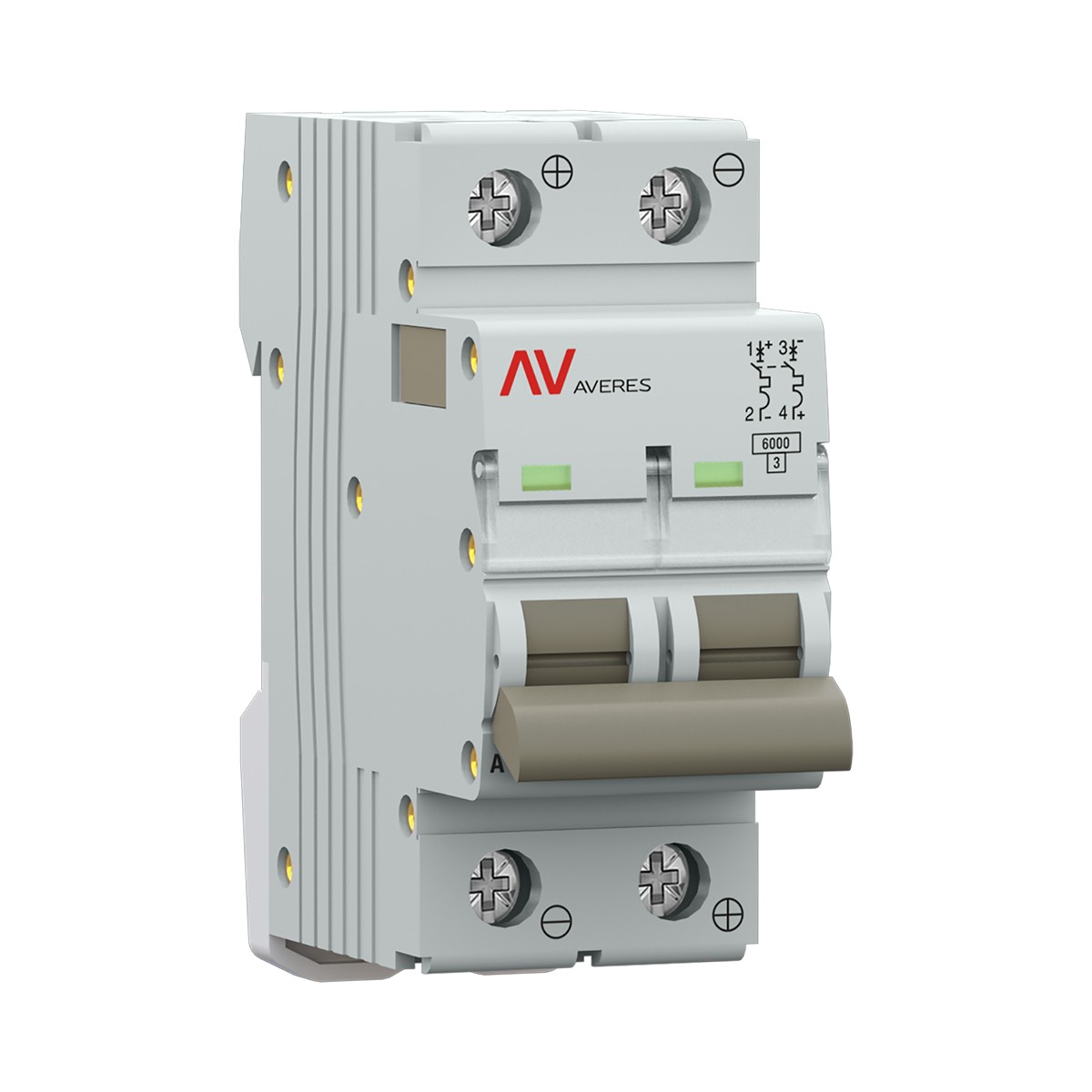 2 полюсные (двухполюсные) Автоматический выключатель EKF AVERES AV-6 DC 2P 32A (C) 6kA mcb6-DC-2-32C-av 