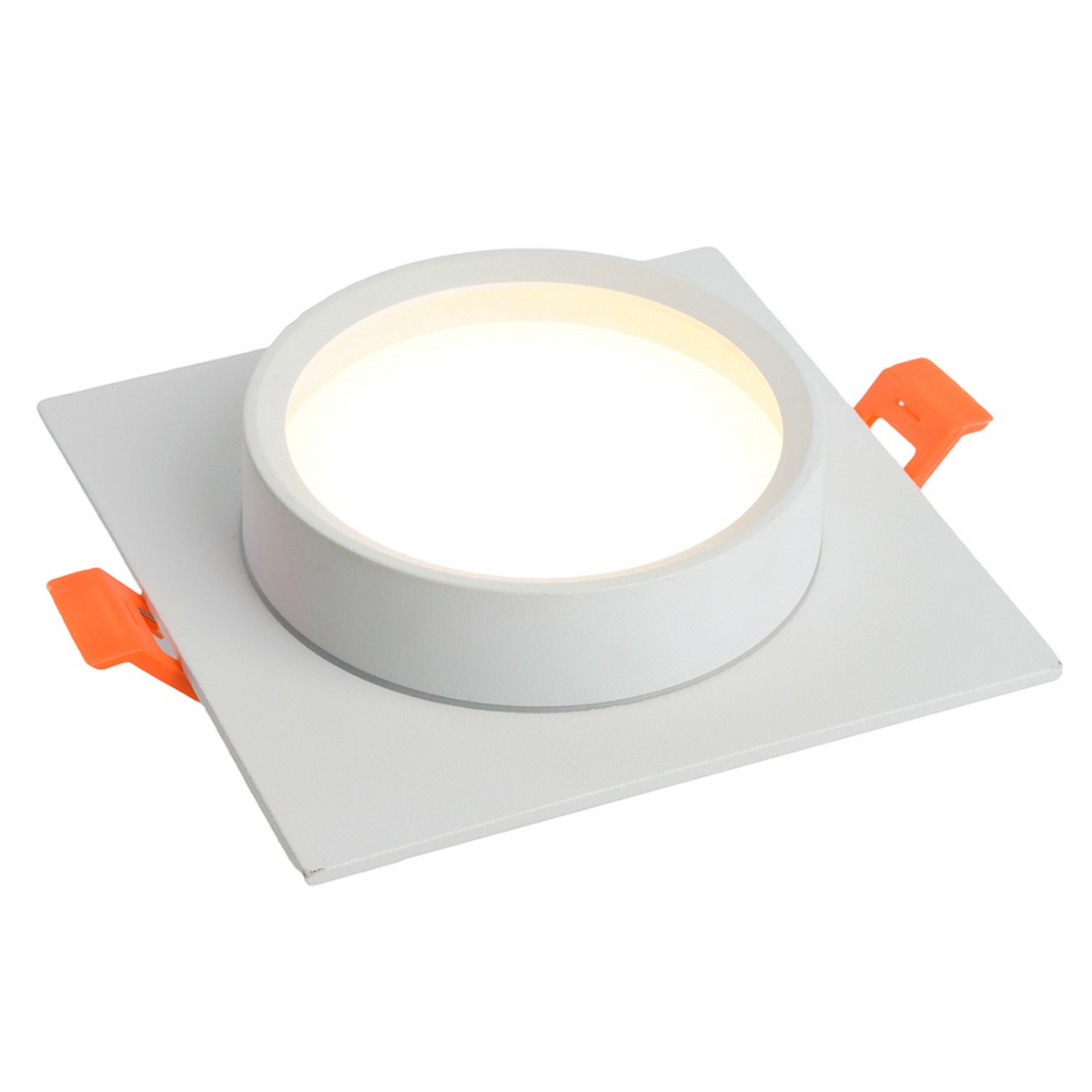 Встраиваемые светодиодные светильники Светильник встраиваемый Feron DL505 потолочный GX53 белый квадрат IP44 51103 