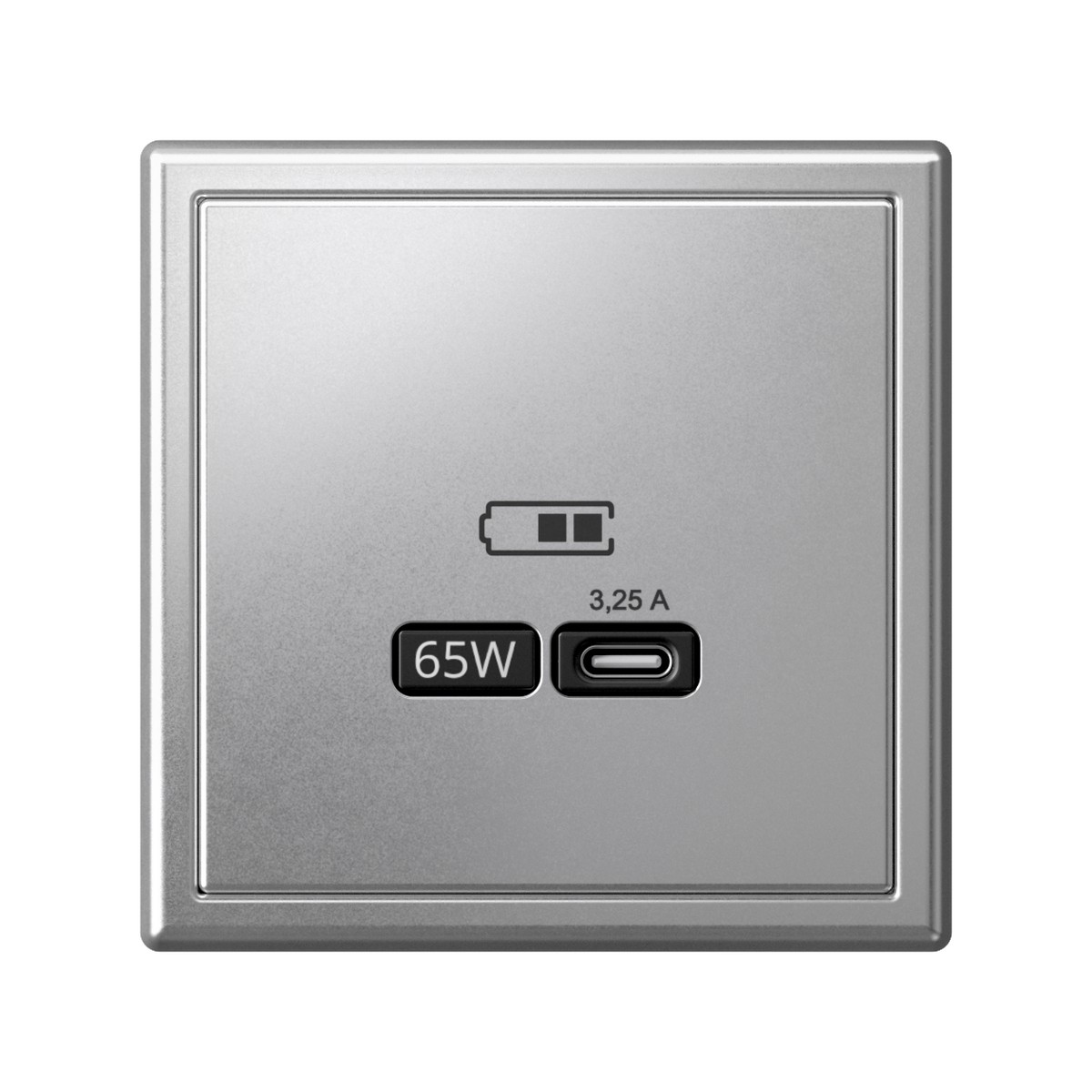 USB Розетка Systeme Electric ArtGallery Алюминий тип-С 65Вт высокоскор.заряд. QC PD GAL000327