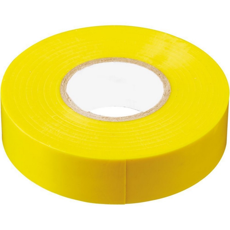 Изолента STEKKER INTP01315-10 0,13*15 мм. 10 м. желтая 32826