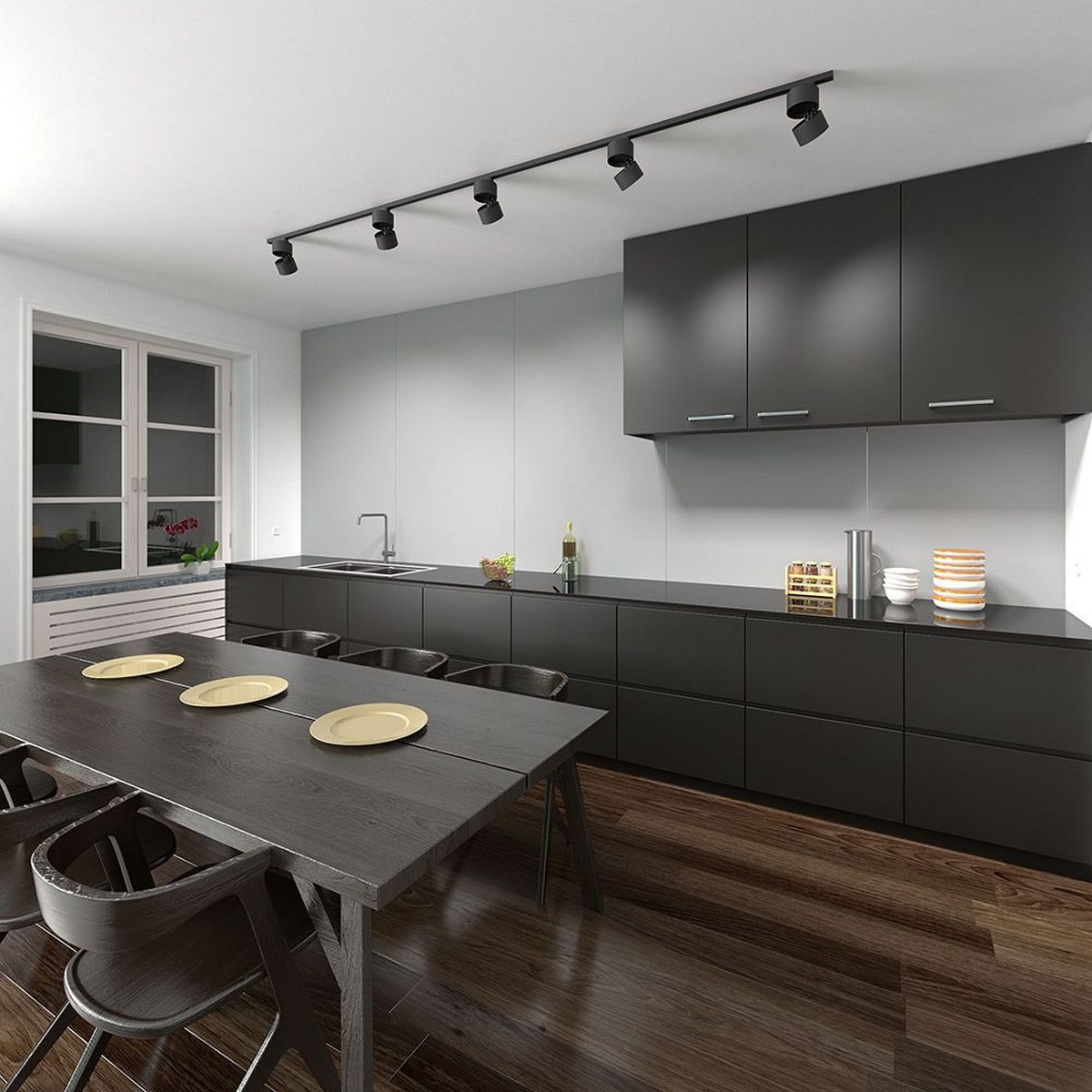 Трековые светодиодные светильники Светодиодный светильник Feron AL107 трековый на шинопровод 15W 4000K черный 32476 