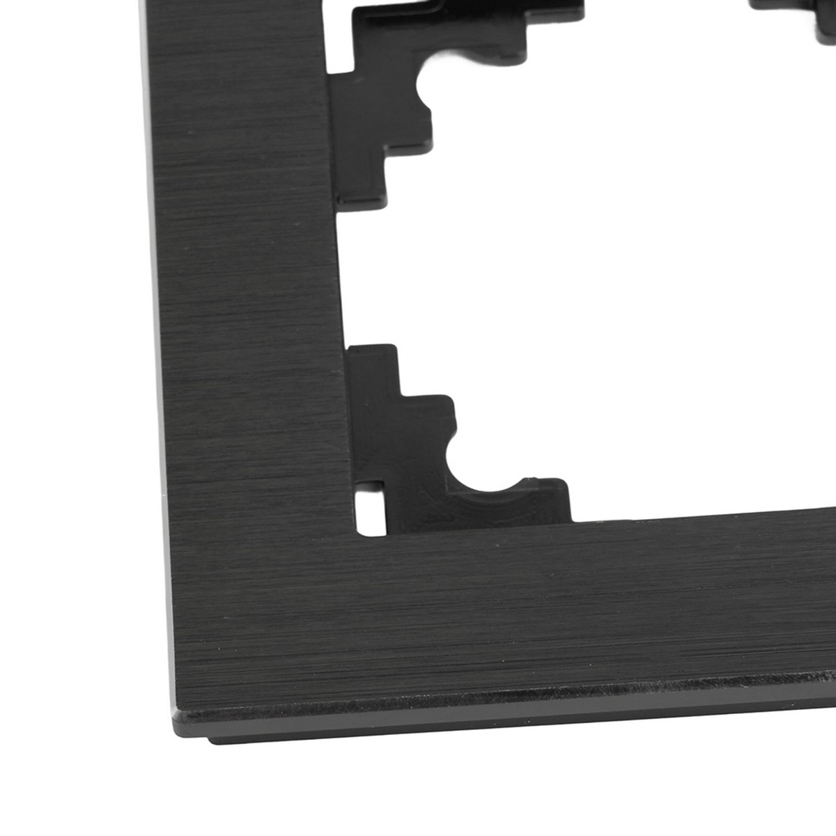 Катрин - Розетки и выключатели Stekker Рамка 1-местная металл STEKKER MFR00-7001-05 Катрин черный 50012