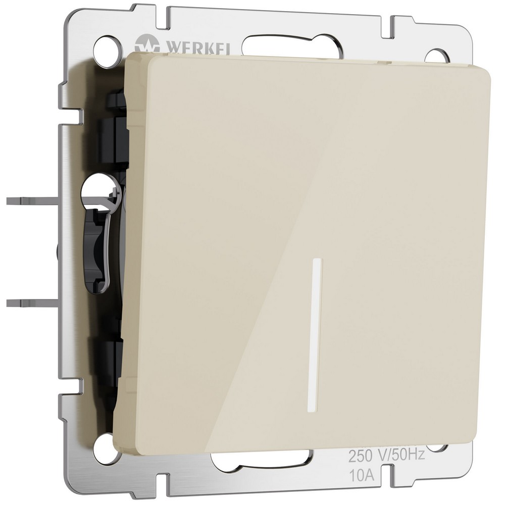 Werkel айвори акрил Выключатель Werkel одноклавишный с подсветкой (айвори акрил) W11101430