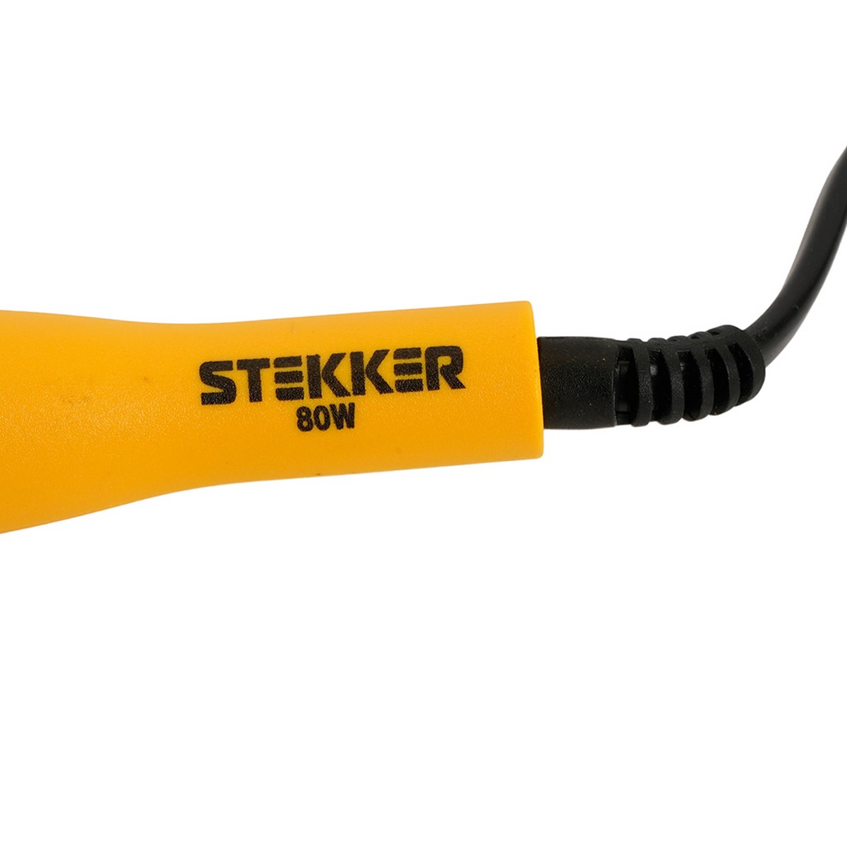 Паяльник STEKKER PLE201- 80 80W с кнопкой вкл., нихромовый нагреватель, долговечное жало, 230В 49802