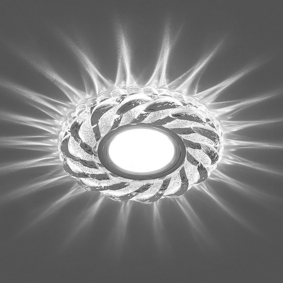 Светильник встраиваемый Feron CD935 с LED подсветкой MR16 прозрачный 29468