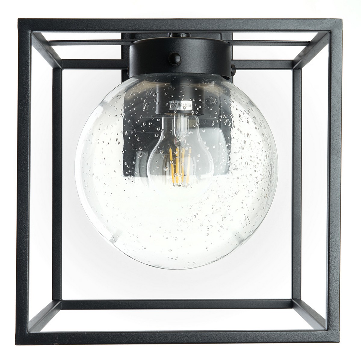 Уличные настенные светильники Светильник садово-парковый Feron PL711 на стену вниз 60W E27 230V черный 48385 