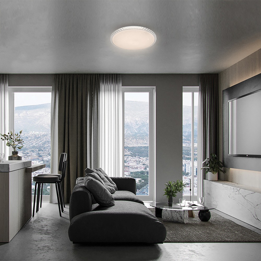 Управляемые светодиодные светильники и люстры Светодиодный управляемый светильник накладной Feron AL5300 тарелка 70W 3000К-6500K белый 41472 