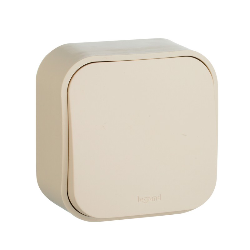 Кнопка Legrand Quteo 6A 1-клавишная бежевая  782235