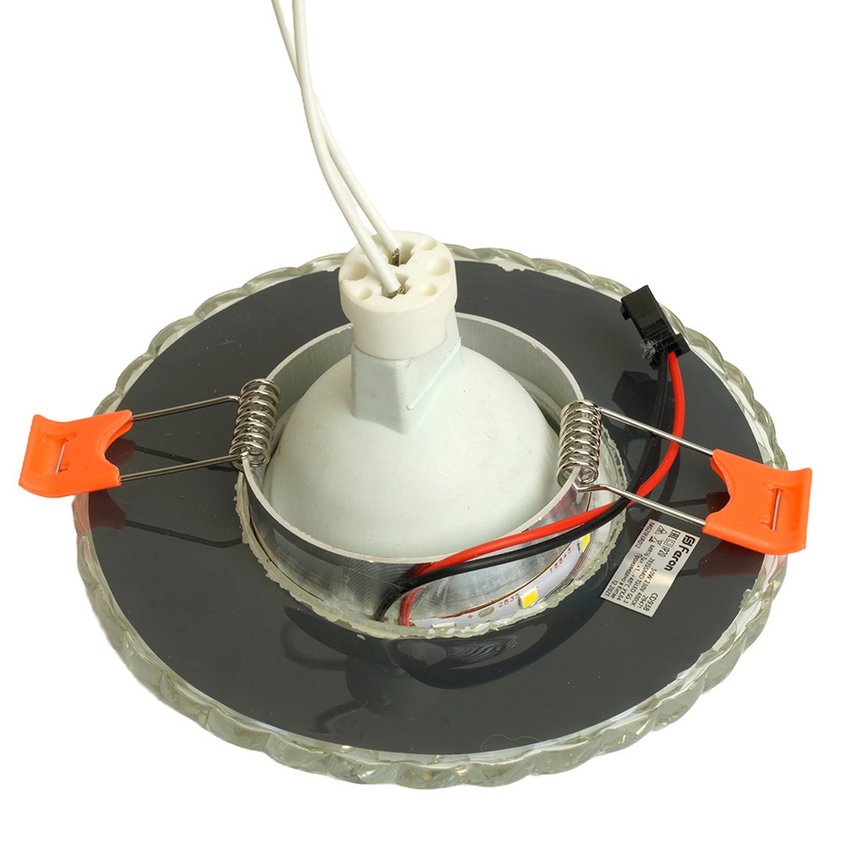 Светильник встраиваемый Feron CD938 с LED подсветкой MR16 прозрачный 29471