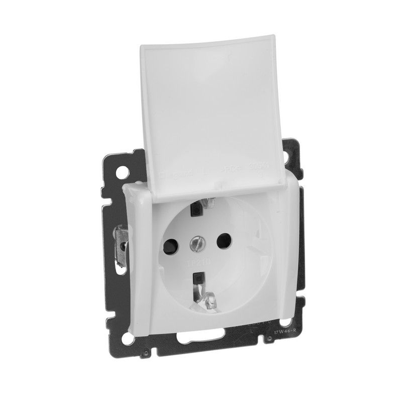 Legrand Valena Classic Белый Розетка Legrand Valena белый 1-ая с/з с крышкой 774422