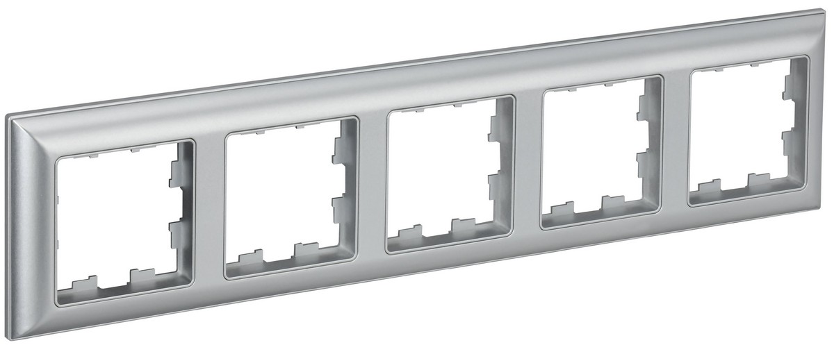 Рамка IEK BRITE DECOR Алюминий 3D-форма 5-м РУ-5-Бр BR-M52-12-K47