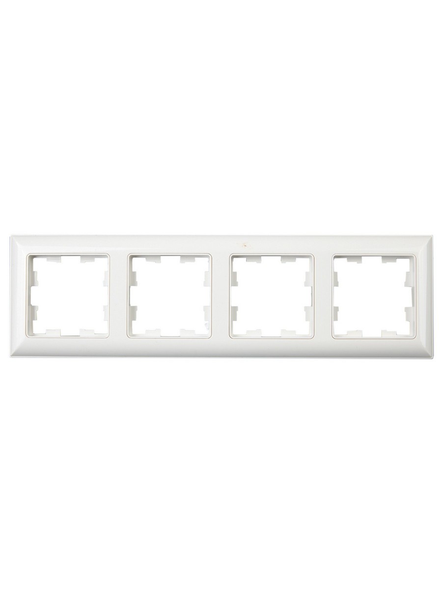 Рамка IEK BRITE DECOR Белый 3D-форма 4-м РУ-4-Бр BR-M42-12-K01