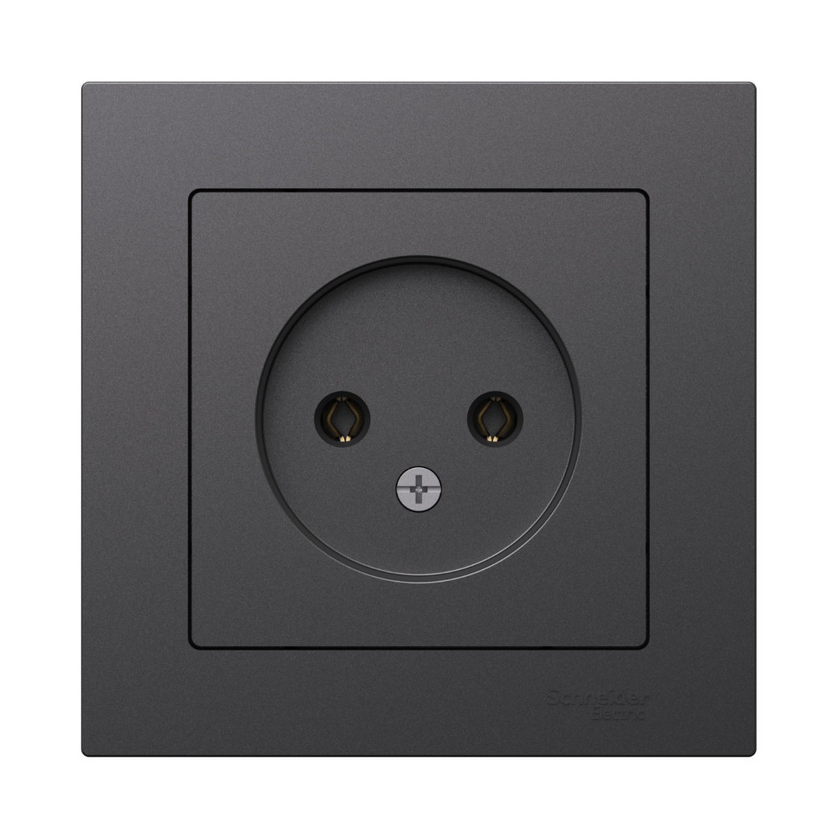 Розетка Systeme Electric AtlasDesign Базальт б/з, 16А, в ATN001440