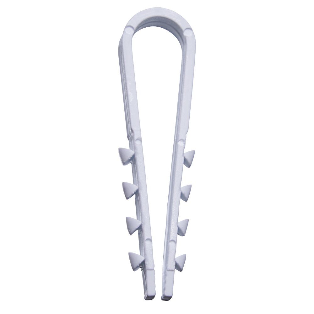 Дюбель-хомут для круглого кабеля (19-25мм) STEKKER DCL00-19-25 нейлон белый (100шт.) 39333