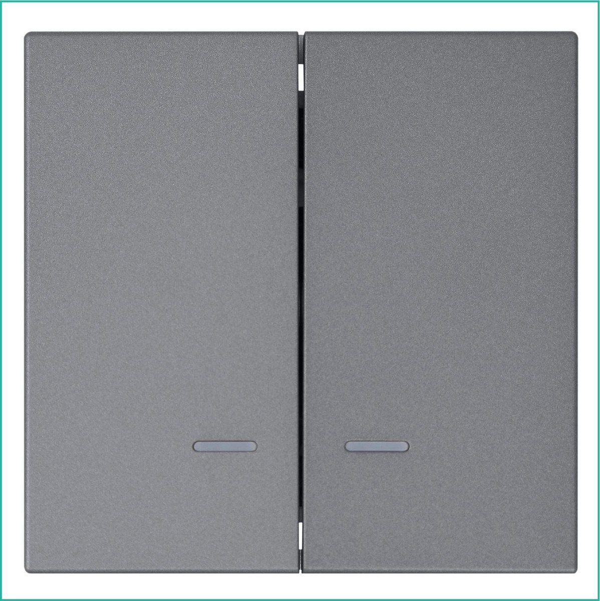 JASMART FD - розетки и выключатели Выключатель двухклавишный JASMART FD со светодиодами Никель 3023NNI