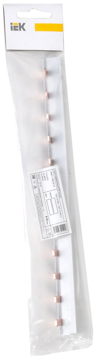 Шина соединительная IEK ( гребенка )типа PIN (штырь) 1Р 63А 22 см