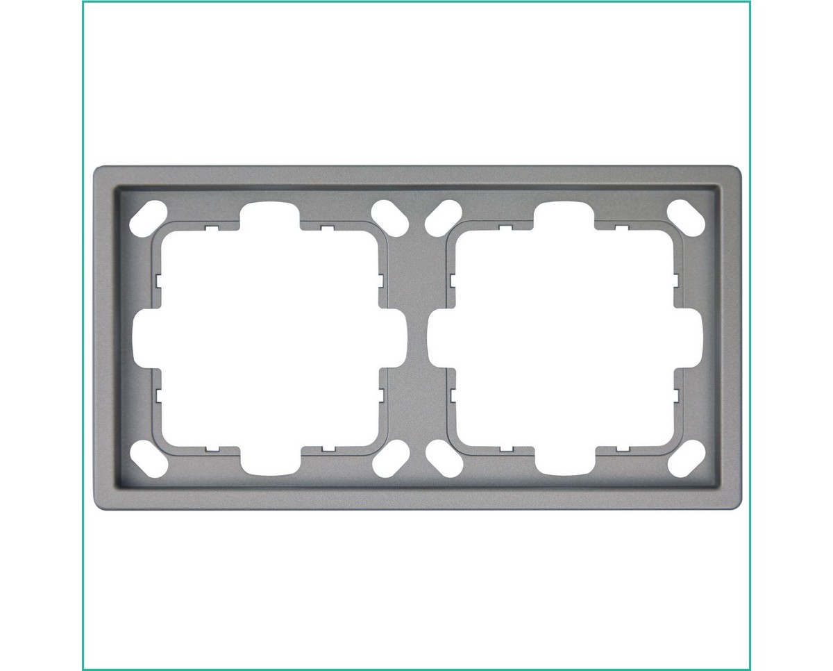 Рамка JASMART FD 2-постовая Никель 1002NI