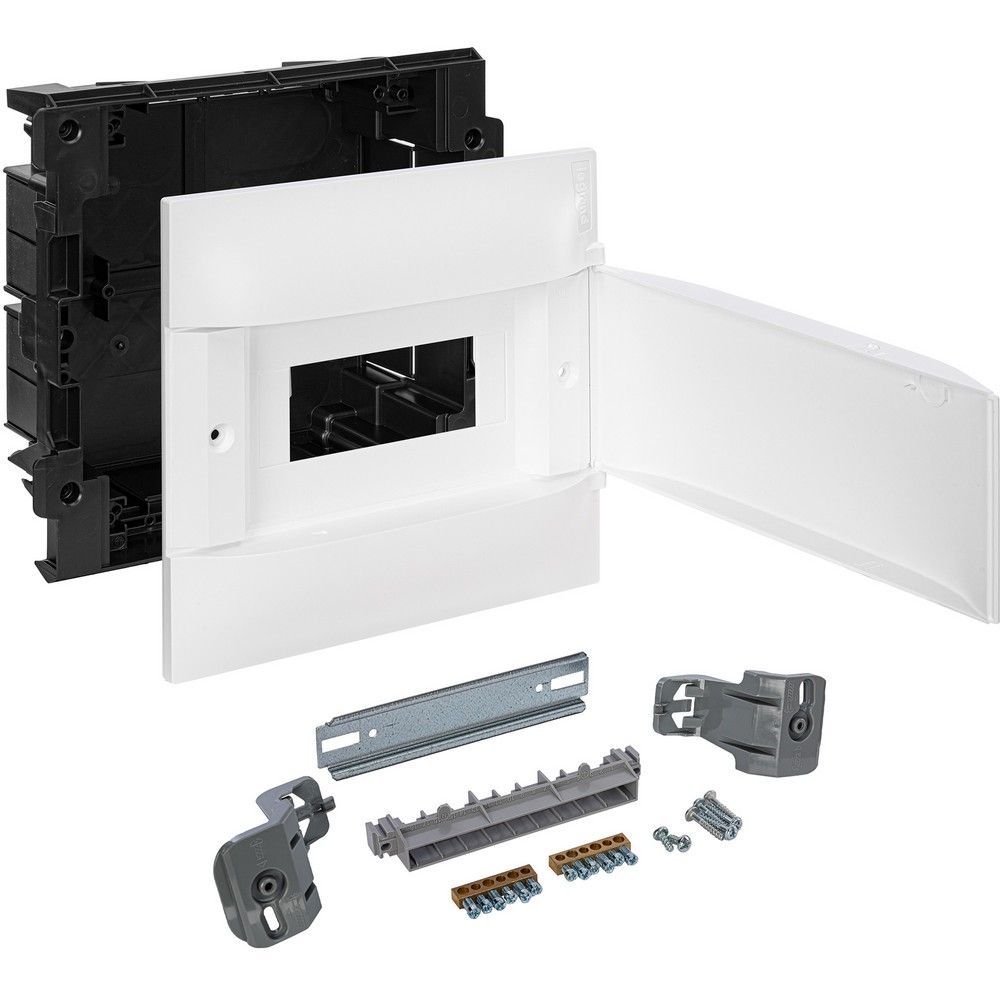 Пластиковые боксы и щиты Legrand Пластиковый щиток Legrand Practibox S Встраиваемый 8 мод 1X8 Белая дверь 134548