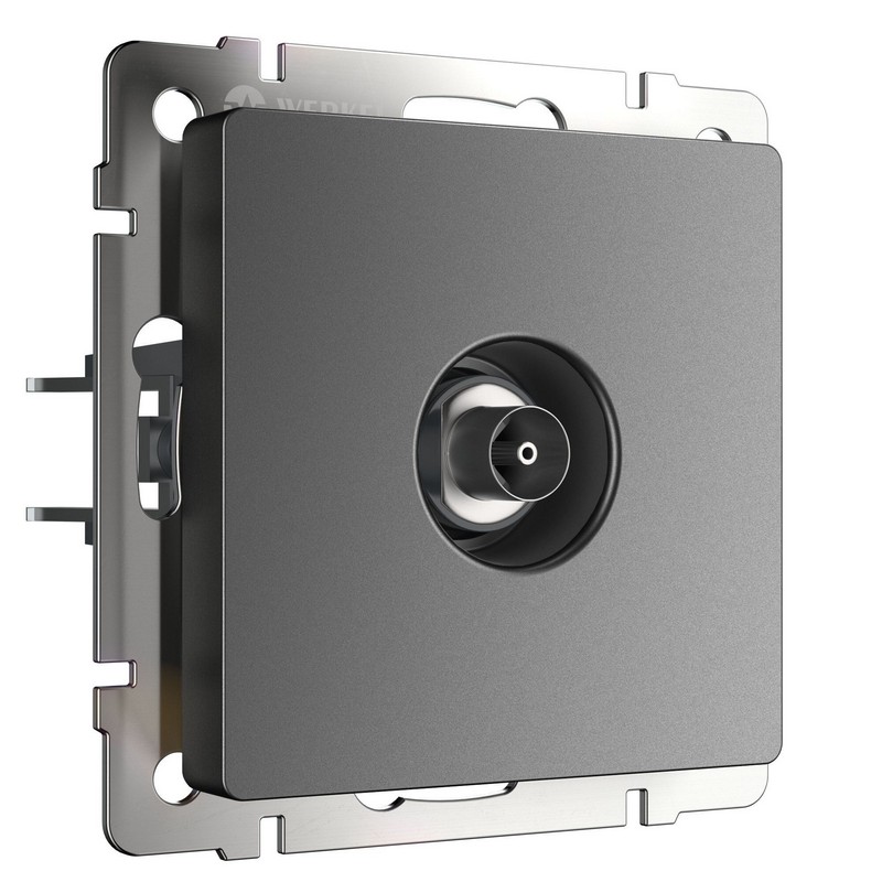 Werkel Графит матовый ТВ-Розетка Werkel оконечная (графит матовый) W1183064