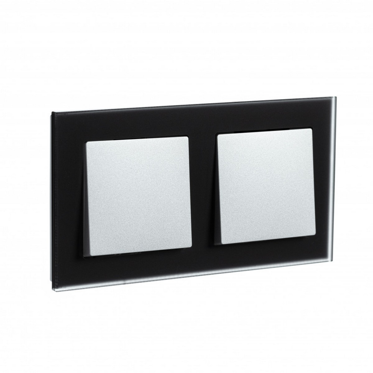 Рамка Systeme Electric AtlasDesign Nature Матовое стекло черный 2-ая ATN331002