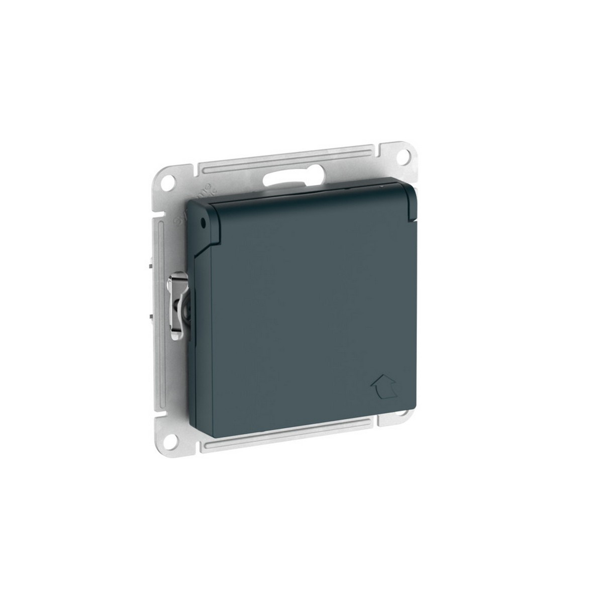 Розетка SE AtlasDesign Изумруд с заземл. со шторк. с крышкой IP20 быстрозажим. клем. ATN000846S