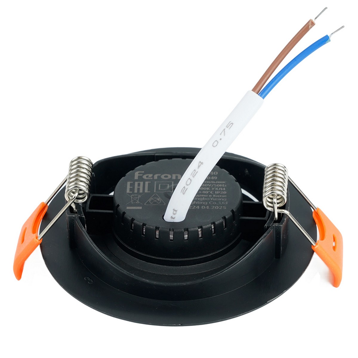 Встраиваемые светодиодные светильники Светодиодный светильник Feron.ONE AL540 встраиваемый 5W 4000K черный "круг" 52049 