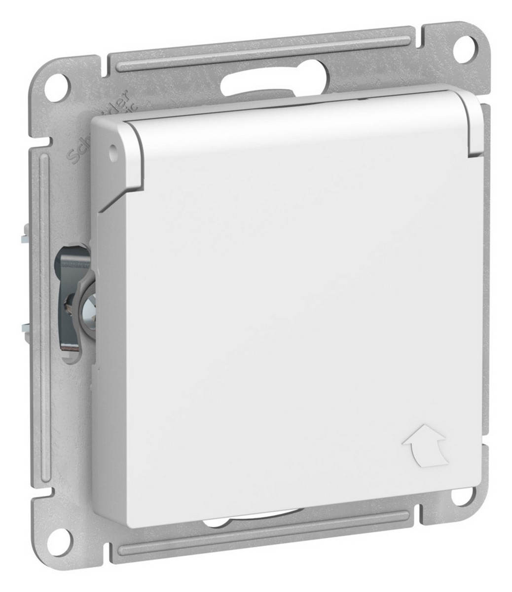 Розетка Systeme Electric AtlasDesign Лотос с/з со шторками крышкой, 16А, IP20, ATN001346