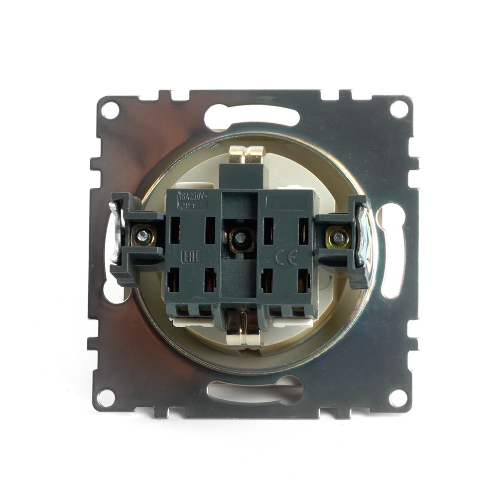 Катрин - Розетки и выключатели Stekker Розетка 1-местная с/з STEKKER GLS16-7110-08 250V 16А с защ. шторкой Катрин золото 49224